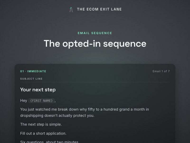 Opted-in sequence preview
