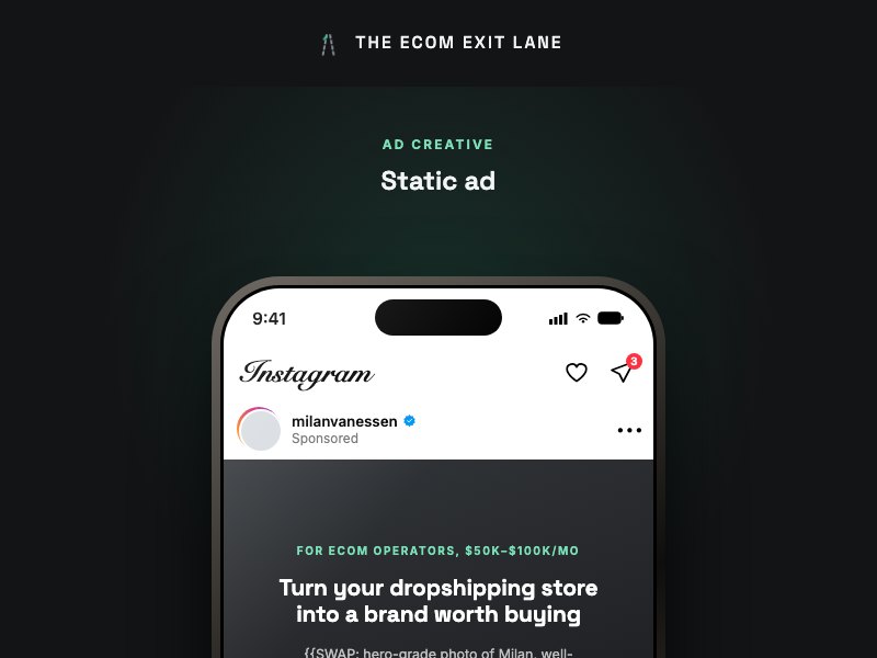 Static ad preview