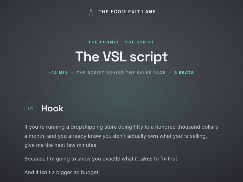 VSL script preview